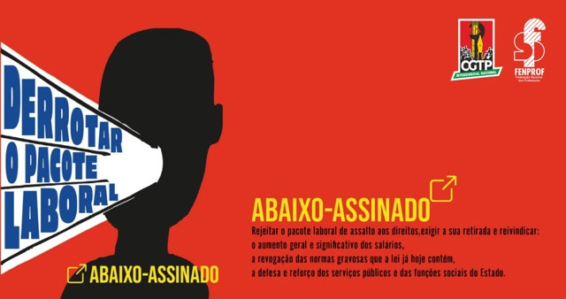 Banner Abaixo Assinado Pacote Laboral