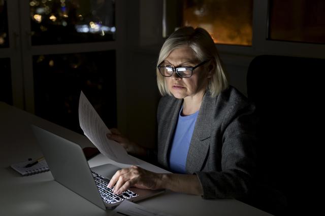 Woman Working Late Office2 Image By Magnifica