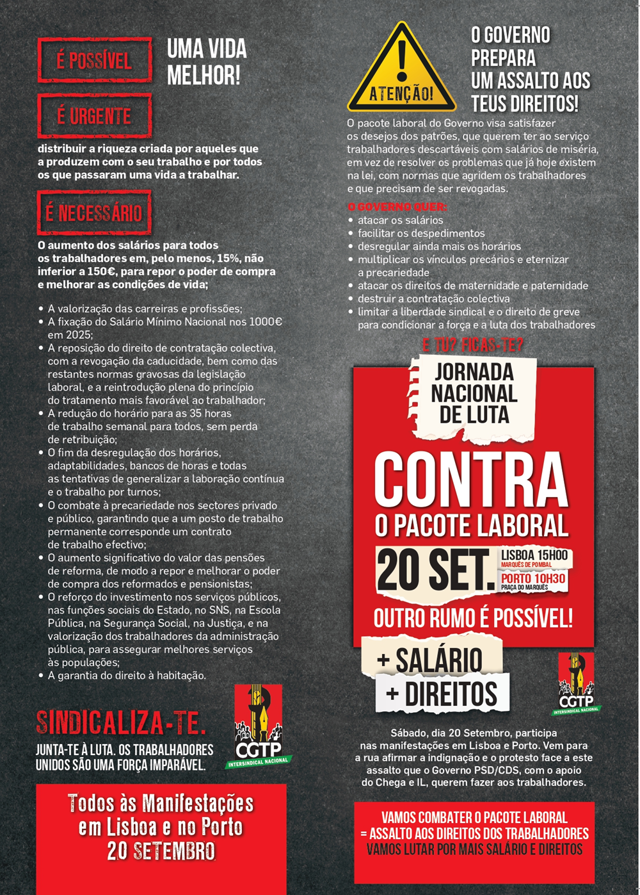 Manifesto Jornada Luta 20 Setembro Frente