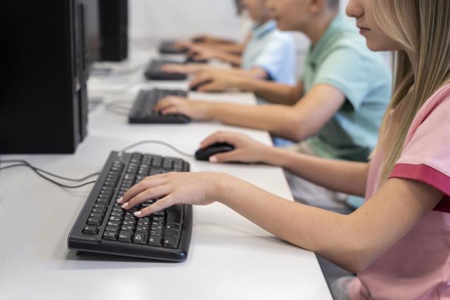Children Having Technology Education Class