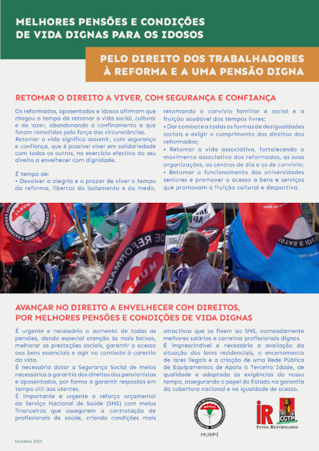 Jornada Luta Reformados 22 Outubro