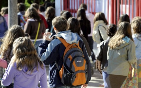 Alunos Chegada Escola
