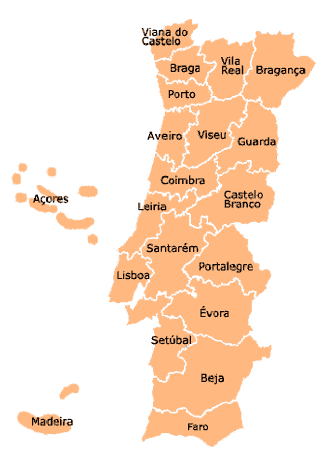 Mapa Portugal