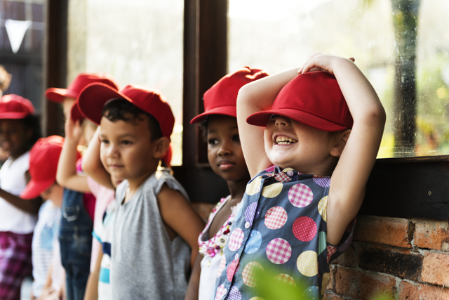 Group Kindergarten Kids Learning Gardening Outdoors Field Trips