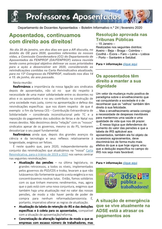 Boletiminformativo Fevereiro 2020
