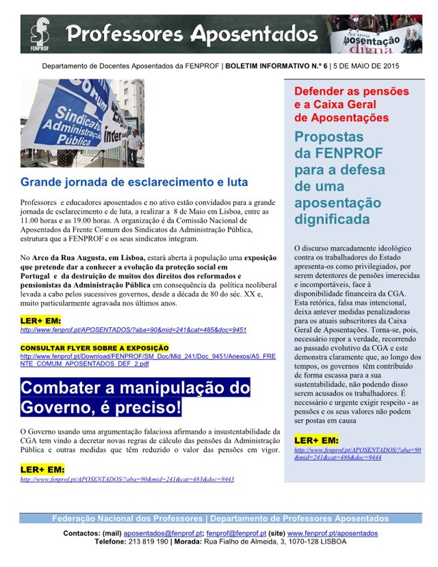 Boletiminformativo Maio 2015