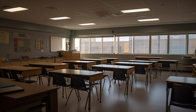 Sala De Aula Vazia Gerada Por Ia